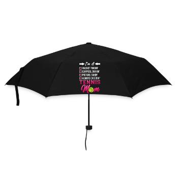 Funny Tennis Player Racket Mom I'm - Umbrella (small) - black - Front