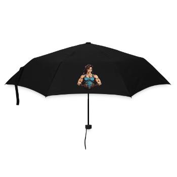 Femme Muscles Musculation - Parapluie standard - noir - Devant