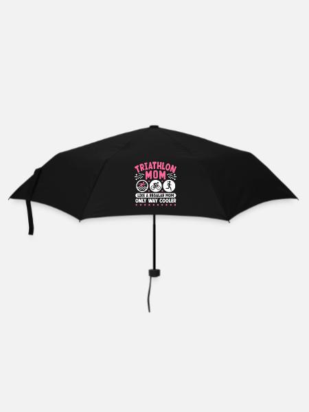 Triathlon Mama wie eine normale Mutter Nur viel cooler - Regenschirm (klein) - Schwarz