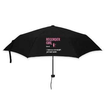 Recorder Girl Same As A Normal Girl Juste Beaucoup Cool - Parapluie standard - noir - Devant