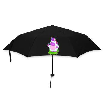 Einhorn Dart Dartpfeil - Regenschirm (klein) - Schwarz - Vorne