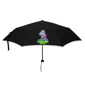 Pferd Golf Golfschläger - Regenschirm (klein) - Schwarz - Vorne