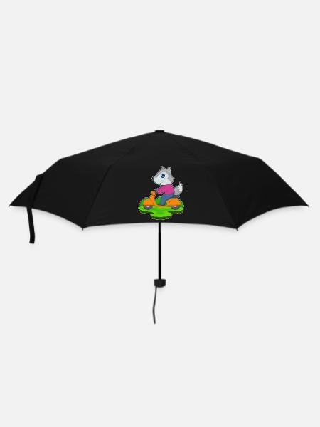 Wolf Motorroller - Regenschirm (klein) - Schwarz