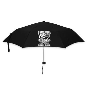 Football Is My Rock And That How I Roll - Umbrella (small) - black - Front