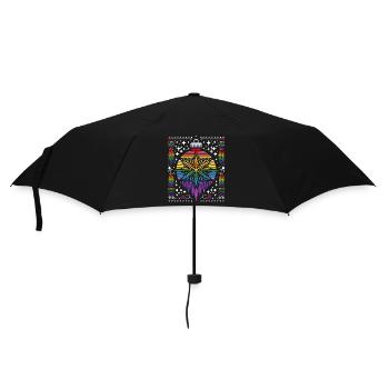 Christmas Ornament Knitting Pattern Rainbow LGBTQ+ - Umbrella (small) - black - Front