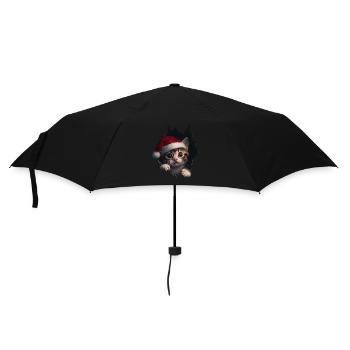 Chat Propriétaire Chats Noël Noël Chat - Parapluie standard - noir - Devant
