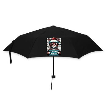 Santa Claus Christmas Funny Cats Mugshot - Umbrella (small) - black - Front