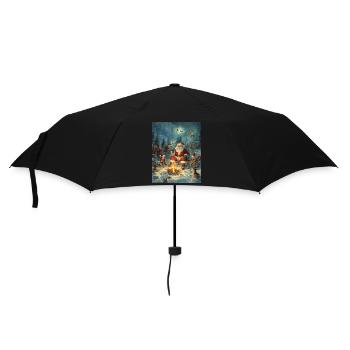 Père Noël Femmes Hommes Enfants Noël - Parapluie standard - noir - Devant