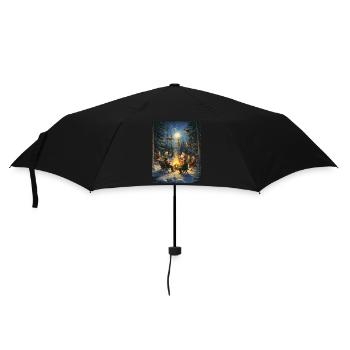 Père Noël Femmes Hommes Enfants Noël - Parapluie standard - noir - Devant