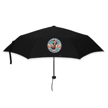 Matrosen-Mädchen mit schwerer Kokosnuss - Regenschirm (klein) - Schwarz - Vorne