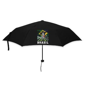 Brasilien Brazil shirt Brasilianer Rio de Janeirao - Regenschirm (klein) - Schwarz - Vorne