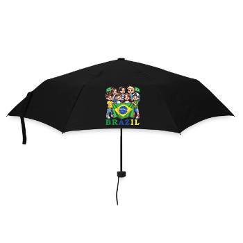 Brazil Brazil shirt Brazilian Rio de Janeirao - Umbrella (small) - black - Front
