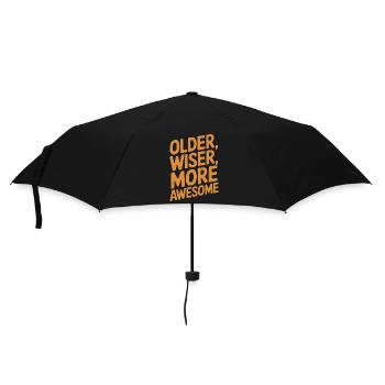Älter, Weiser, Mehr Genial – Geburtstag Werden - Regenschirm (klein) - Schwarz - Vorne