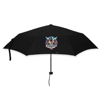 1980s Hip-Hop DJ Block Party - Umbrella (small) - black - Front