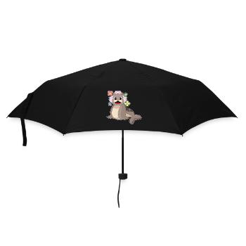 Seehund Braut Schleier Hochzeit - Regenschirm (klein) - Schwarz - Vorne