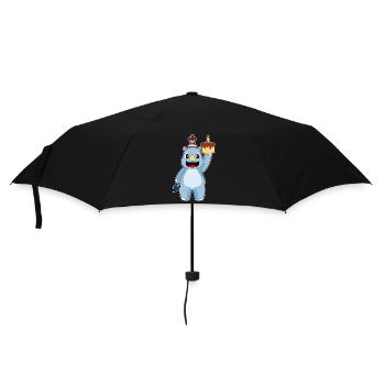 Gâteau d’anniversaire rhinocéros - Parapluie standard - noir - Devant