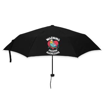 Warning Passive Aggressive Papageien Herz - Regenschirm (klein) - Schwarz - Vorne
