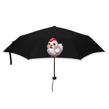 Chicken / Hünchen - Regenschirm (klein) - Schwarz - Vorne