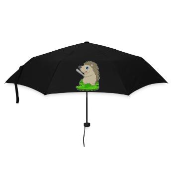 Hedgehog Baseball Baseball Bat - Umbrella (small) - black - Front
