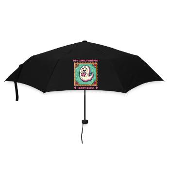 Meine Freundin Ist Mein Boo Geist - Regenschirm (klein) - Schwarz - Vorne