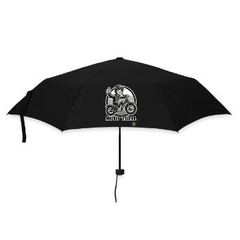 Old School Retro Motocross Moto Trial - Umbrella (small) - black - Front