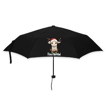 Weihnachten Schaf Feliz Navidad Niedlich Lustig - Regenschirm (klein) - Schwarz - Vorne