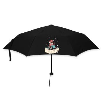 Agriculteur Tracteur de Noël Chapeau de Noël Agriculteur - Parapluie standard - noir - Devant