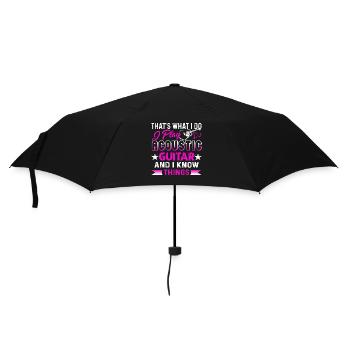 I Play Acoustic Guitar And I Know Things - Umbrella (small) - black - Front
