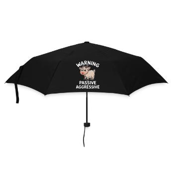 Caution Passive Aggressive Funny Goat - Umbrella (small) - black - Front