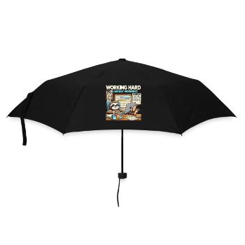 Hart arbeiten oder kaum arbeiten - Regenschirm (klein) - Schwarz - Vorne