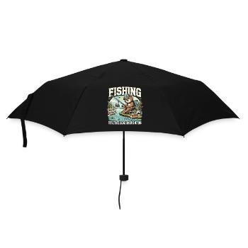 Angeln Die ultimative Ausrede fürs Nichtstun - Regenschirm (klein) - Schwarz - Vorne