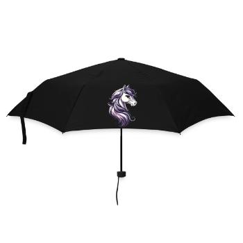 Balade à poney Poney Cavalier Poulain Équitation Ferme à poneys - Parapluie standard - noir - Devant