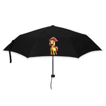 Balade à poney Poney Cavalier Poulain Équitation Ferme à poneys - Parapluie standard - noir - Devant