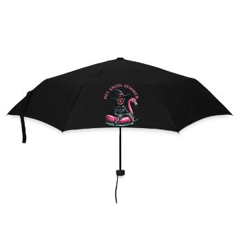Hot Ghoul Summer Hexen Flamingo Spaß - Regenschirm (klein) - Schwarz - Vorne