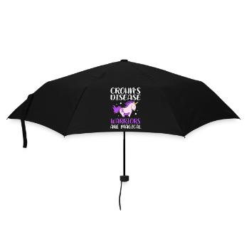 Morbus Crohn - Regenschirm (klein) - Schwarz - Vorne