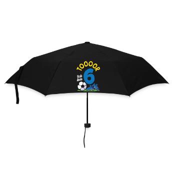 Goal Football I'm 6 Children's Birthday Party - Umbrella (small) - black - Front