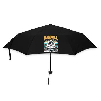 Ragdoll Blue Eyes Warm Heart Ragdolls Cat Lover - Umbrella (small) - black - Front