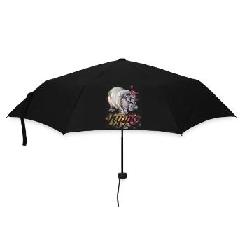 Cute Hippo Gifts - Umbrella (small) - black - Front