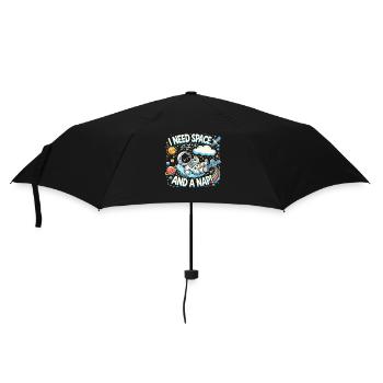 Ich brauche Platz und ein Nickerchen - Regenschirm (klein) - Schwarz - Vorne