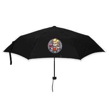 Fille avec un burger au cerveau, je ne mange pas ça - Parapluie standard - noir - Devant