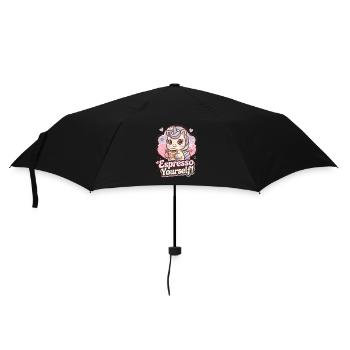 Einhorn Esprsso Yourself für Einhorn Fan - Regenschirm (klein) - Schwarz - Vorne