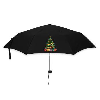 Tanne Xmas Weihnachten - Regenschirm (klein) - Schwarz - Vorne