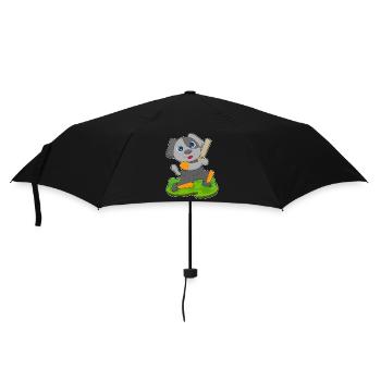 Chien Cricket Battes de cricket - Parapluie standard - noir - Devant