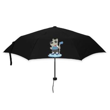 Chien Hockey Hockey Stick - Parapluie standard - noir - Devant