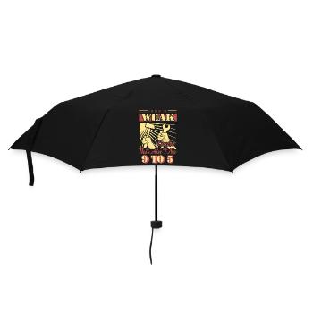Laborer Not For The Weak Cuz This Ain't No 9 To 5 - Umbrella (small) - black - Front