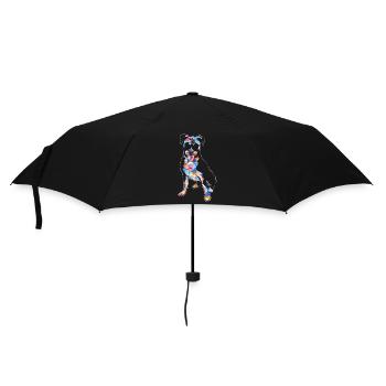 Boxer Dog Geometric - Umbrella (small) - black - Front