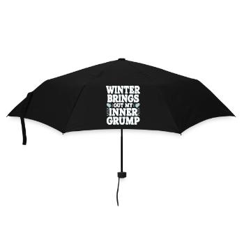 Winter-grumpy-cold-weather-complaints - Umbrella (small) - black - Front