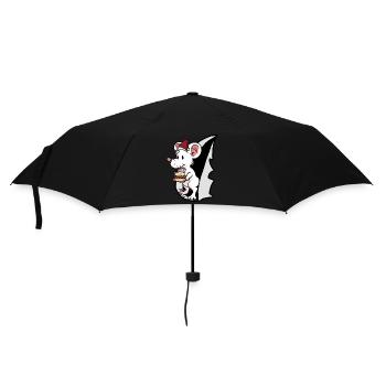 Maus Nikolaus Weihnachtsgeschenk Ratte Ratten - Regenschirm (klein) - Schwarz - Vorne