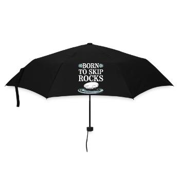 Saut de pierre, saut de pierre, pierre de loisir en plein air - Parapluie standard - noir - Devant