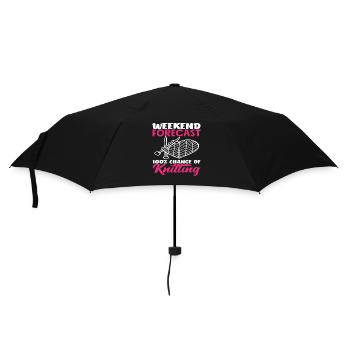 Wochenendwetter Stricken 100% Möglichkeit - Regenschirm (klein) - Schwarz - Vorne